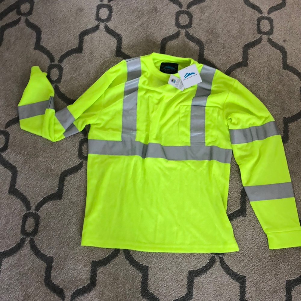 Tri-mountain Polyester Safety LS Crewneck Shirt